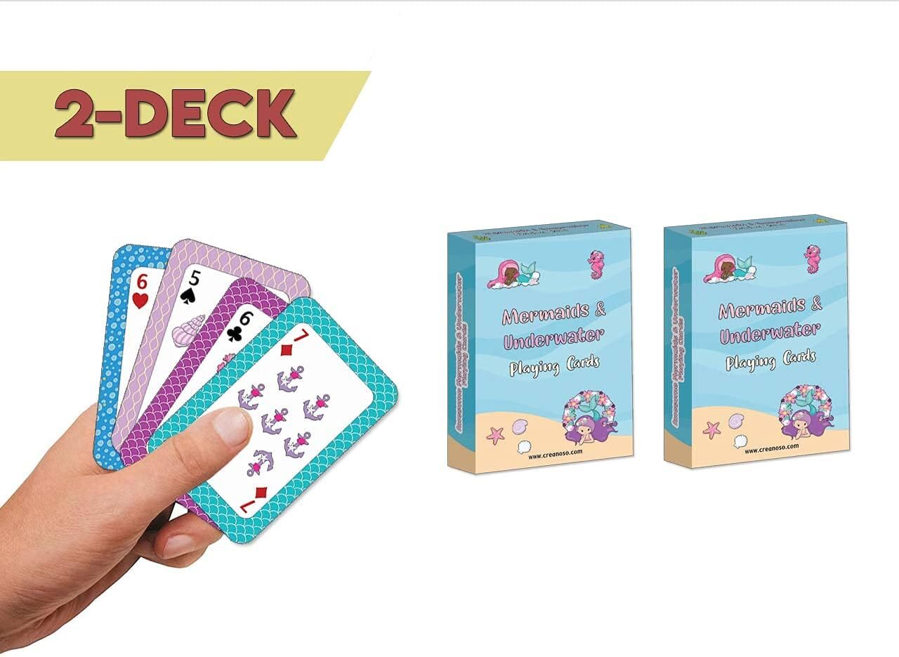 Mermaids & Underwater Playing Cards – (2-Deck X 54 Cards)
