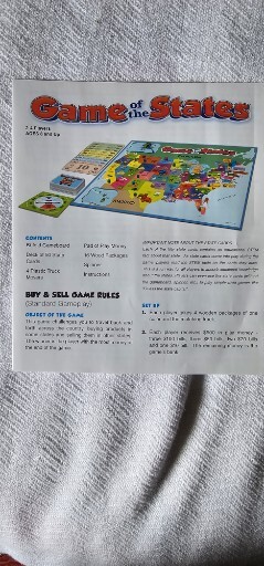 Game of the States Sell the Most from Coast to Coast 2-4 players 8+ Educational