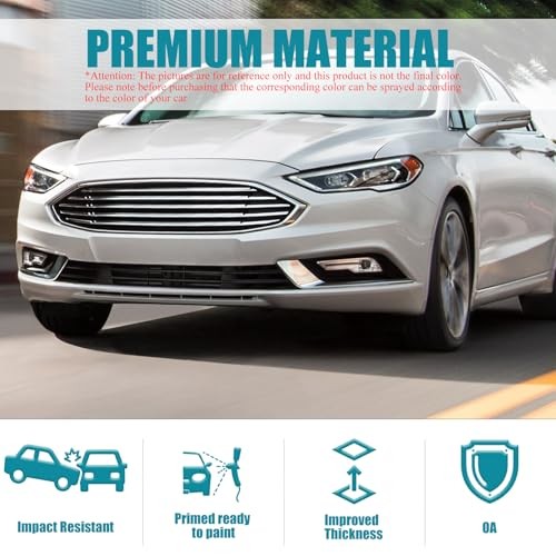 17-18 Ford Fusion w/o Tow Hook/Sensor Hole Primed Front Bumper Cover FO1000718