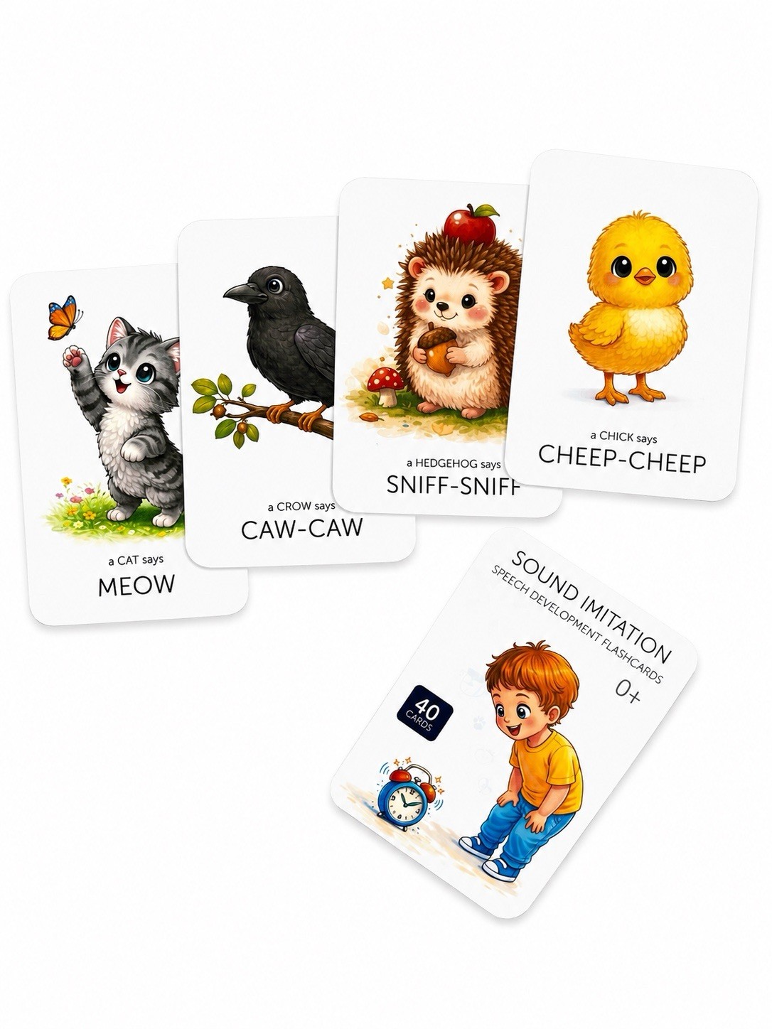 Small Explorer flash cards sound imitation 40 + fruits & vegetables 32 English