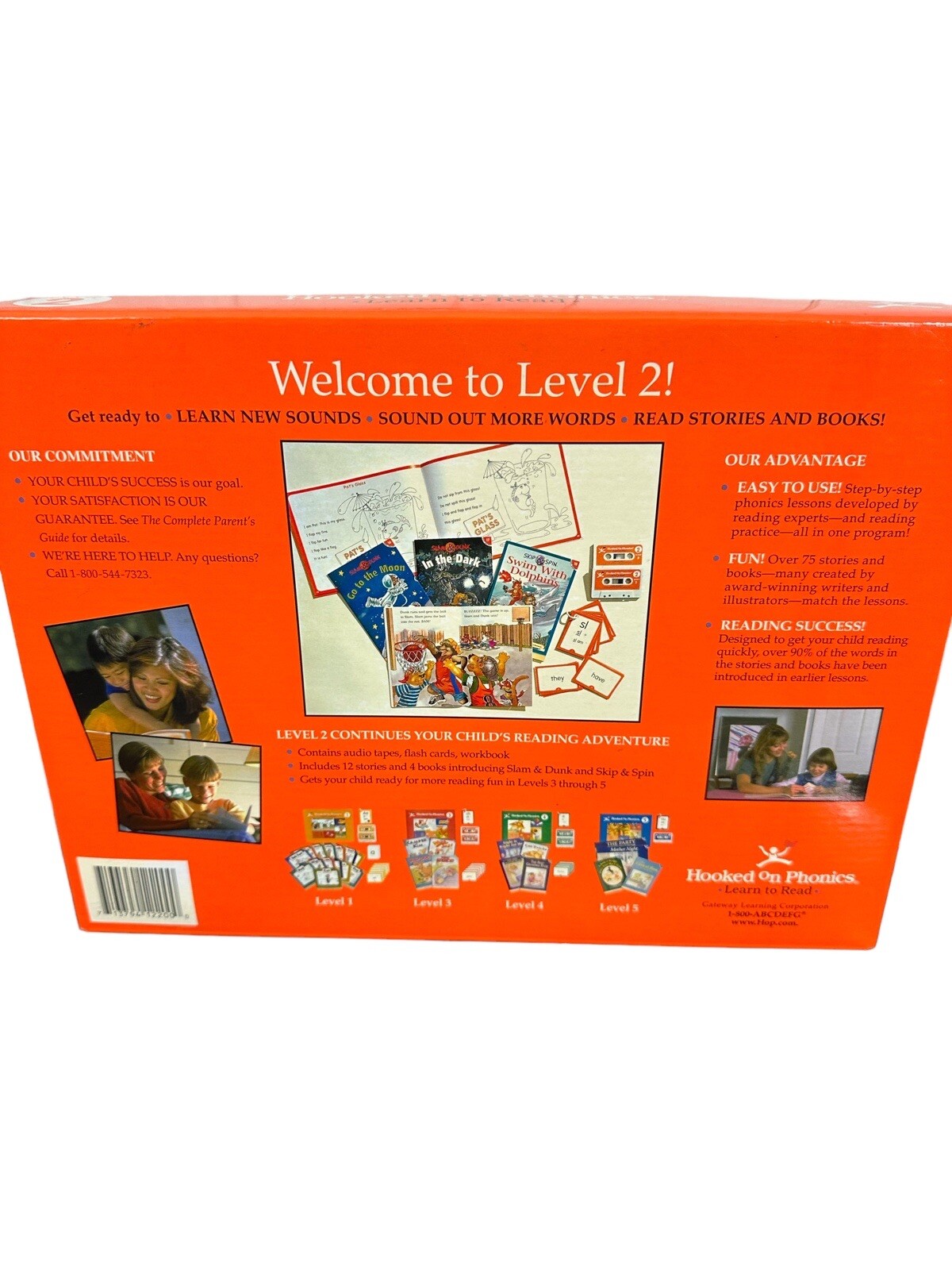 Vintage Hooked on Phonics Level 2 Cassette & Books Set Slam & Dunk Homeschool
