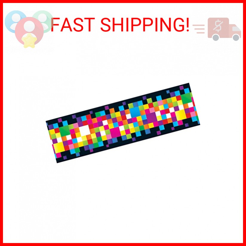 TREND enterprises, Inc. Pixels Bolder Borders; 11 Multicolor cardstock Decorativ