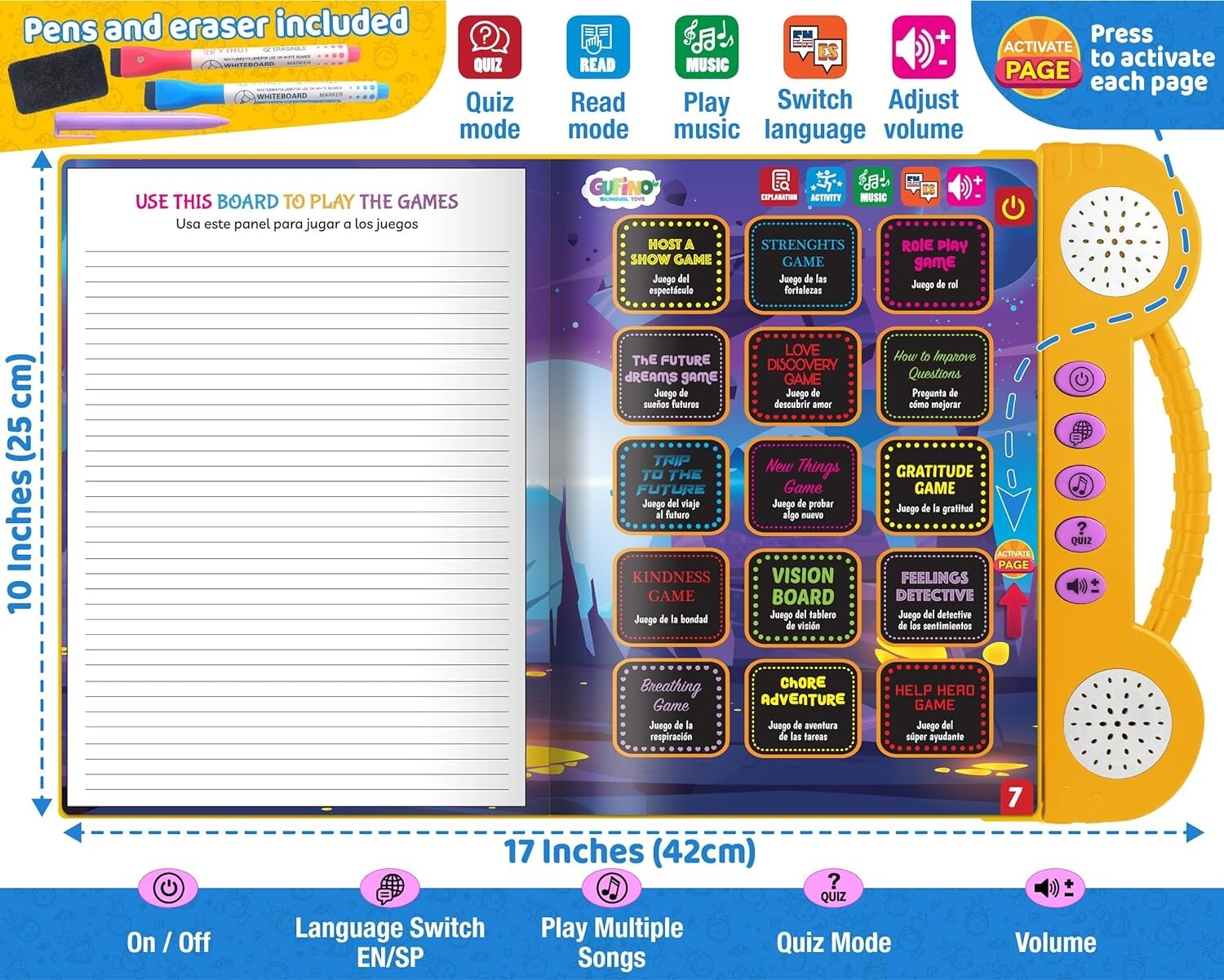 Bilingual Preschool Learning Activities with 2 Dry Erase Markers – SH5