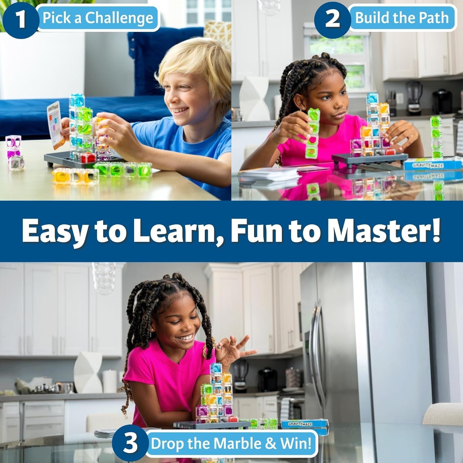 ThinkFun Gravity Maze Falling Marble Logic Game Challenging STEM Toy for Kids