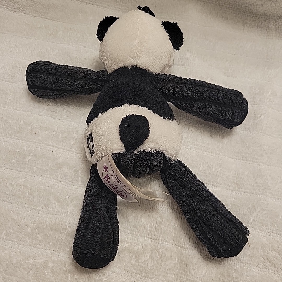 Scentsy Buddy Clip Shu Shu Panda Black White Star Smells Pretty 8″