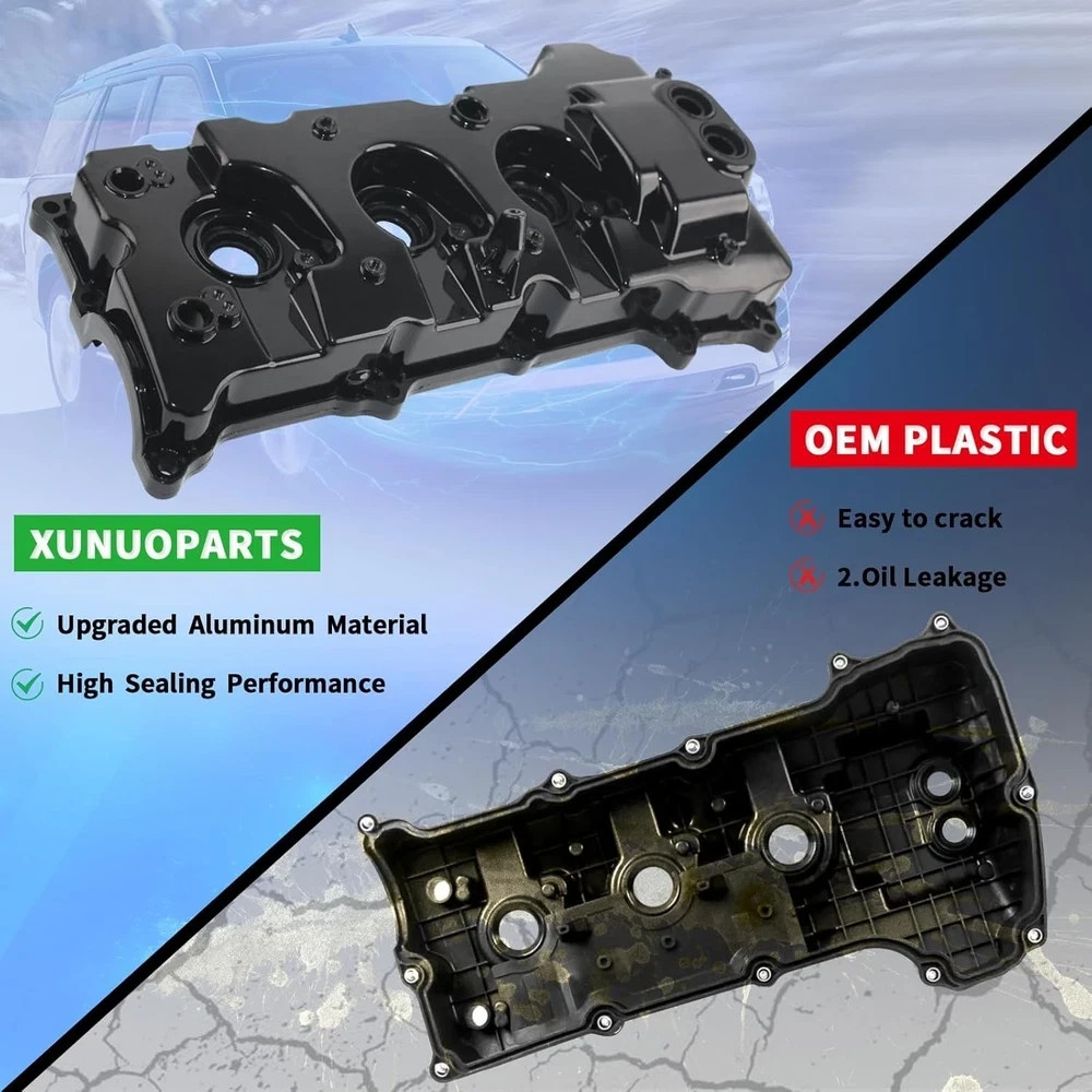 3.5L EcoBoost Aluminum Valve Cover Set (Pair) with Gaskets & Bolts Compatible wi