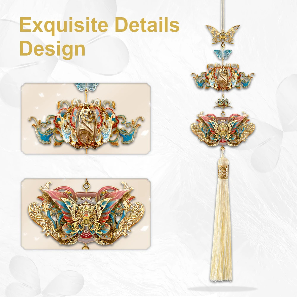 3D Metal Puzzle Vintage Tassels Pendant Harebell Model Building Kits Jigsaw Toys