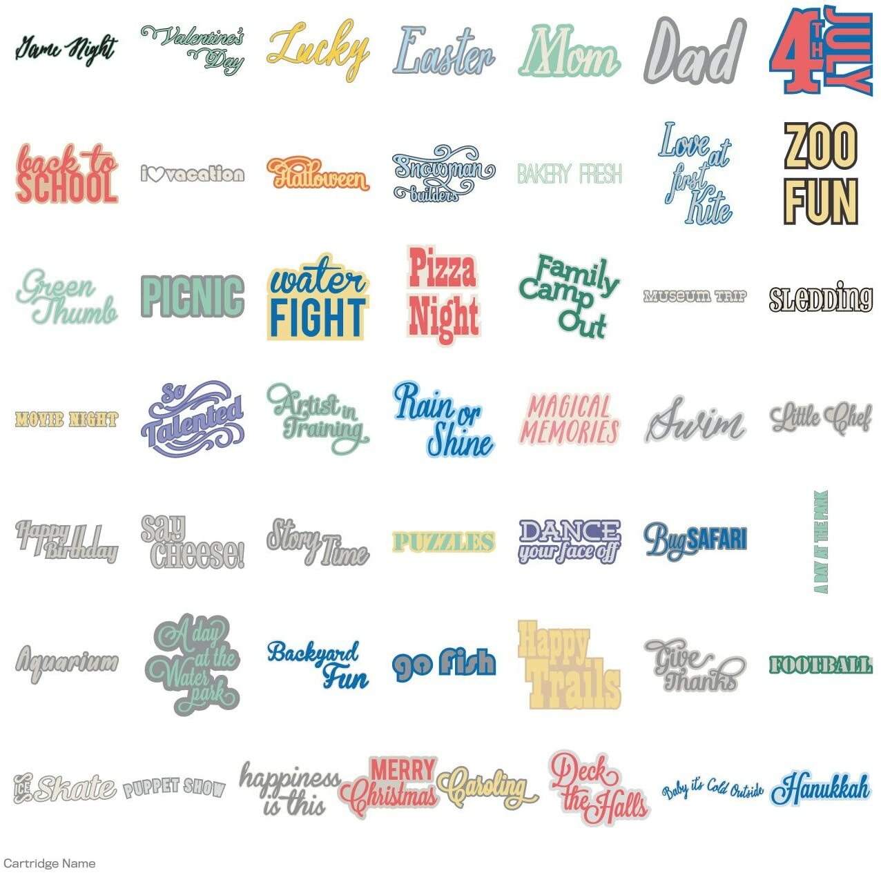 Cricut Family Album Cartridge – 350 Unique Images