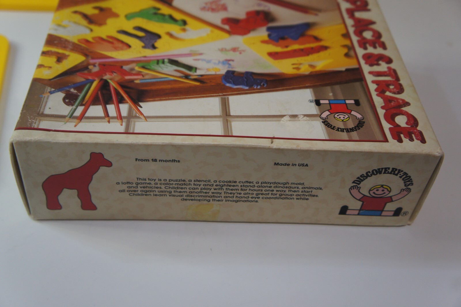 VTG Discovery Toys Place and Trace Puzzle Stencil Complete with Box Made In USA