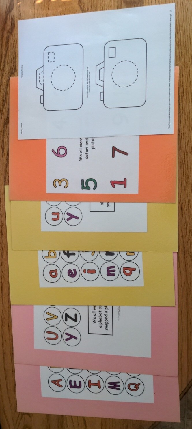 Alphabet Upper & Lower Case + digits laminated File folder game Play/Learn Mint