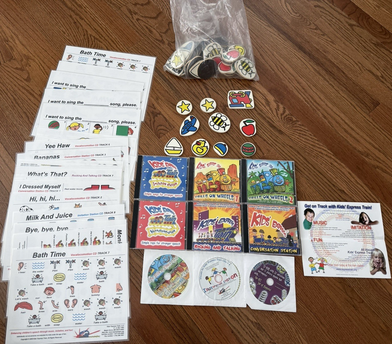 Kids Express Train Speech/Language Educational CDs, Cards, Visuals, Train Theme