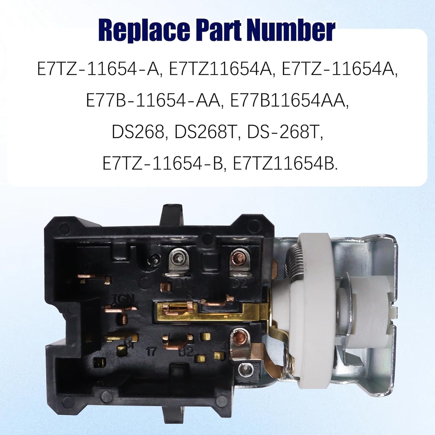E7TZ-11654-A 9 Terminal Headlight Switch with Connector Wire Harness Fit for