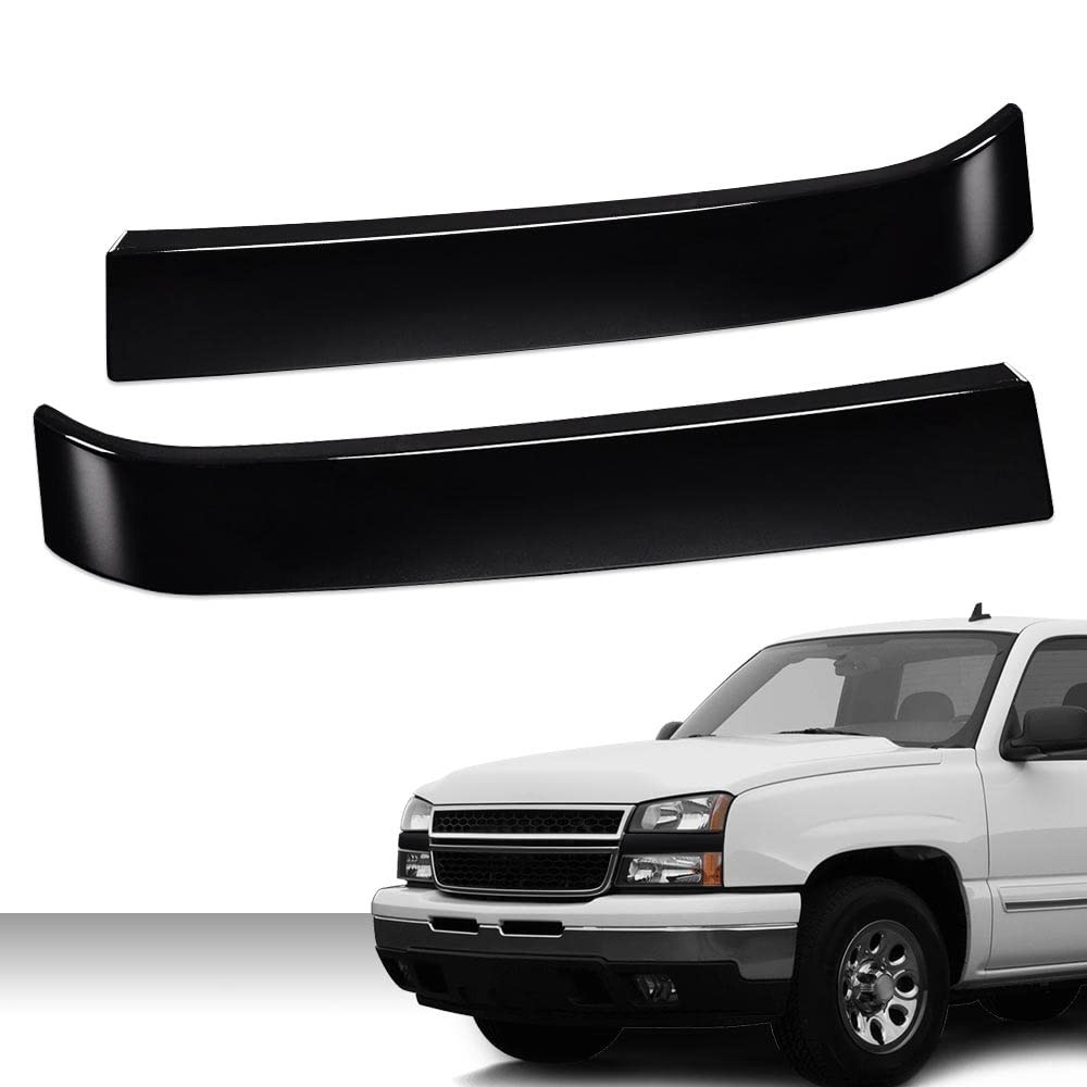 03-07 Chevy Silverado 1500 2500 3500 Grille Trim Set Left Right Pair Black