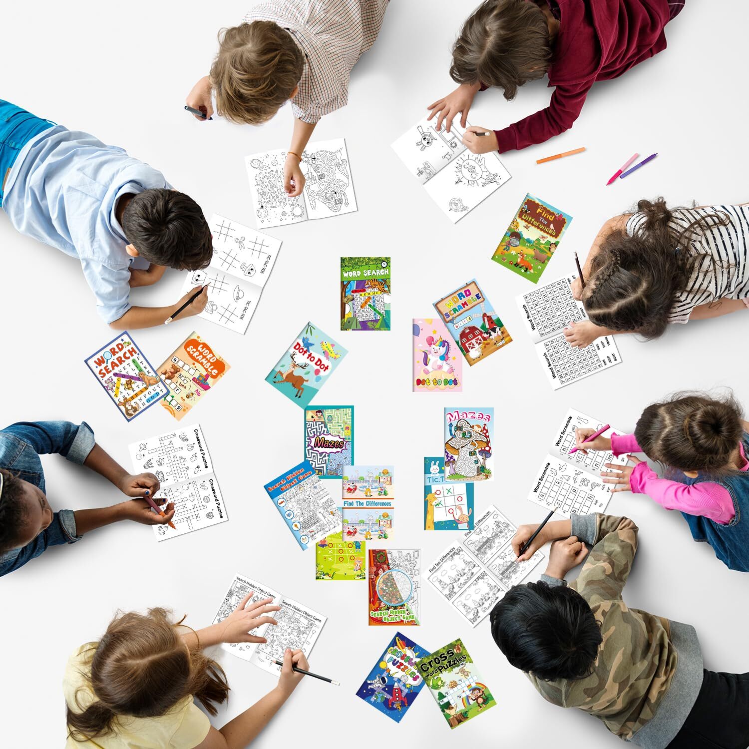 24 Mini Activity Books for Kids Party Favors ages 4-8 8-12,Fun and Challenges…