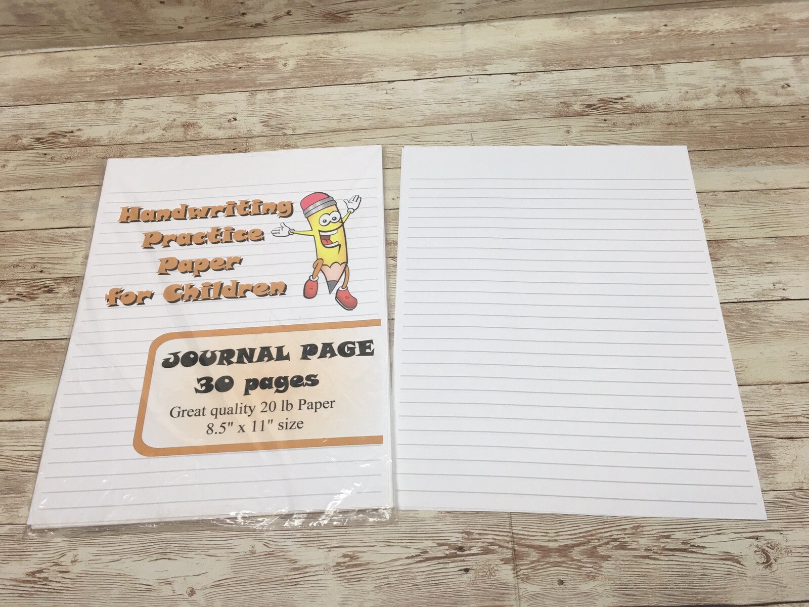 Journal Page – Handwriting Practice Paper For Children – 30 Sheets