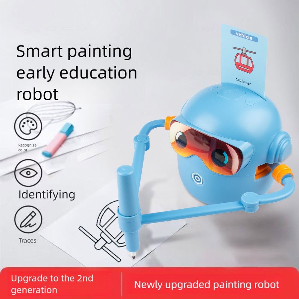 Educational Interactive Drawing Robot For Kids Learning Toys With 100 Word CarOY
