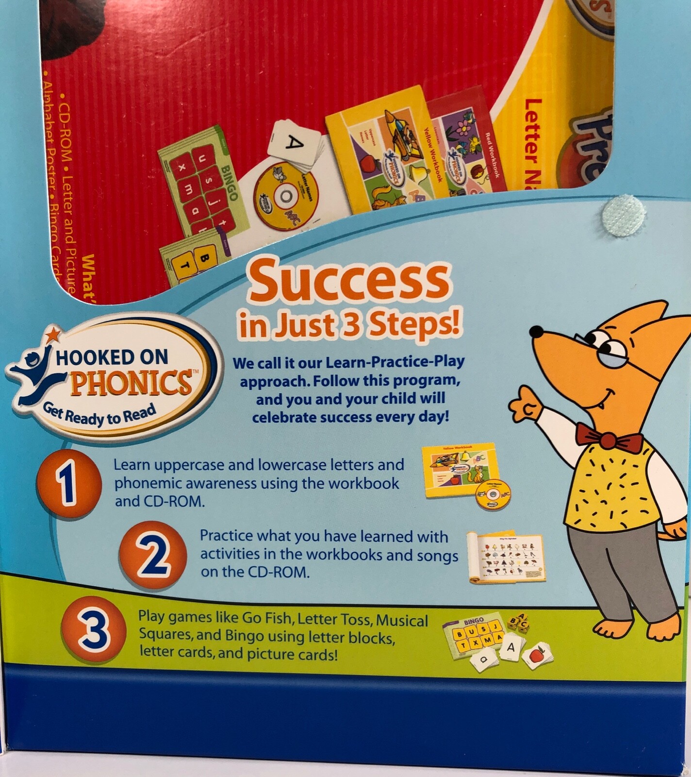 Hooked on Phonics Get Ready To Read Letter Names Letter Sounds ABC Pre K Age 3-5