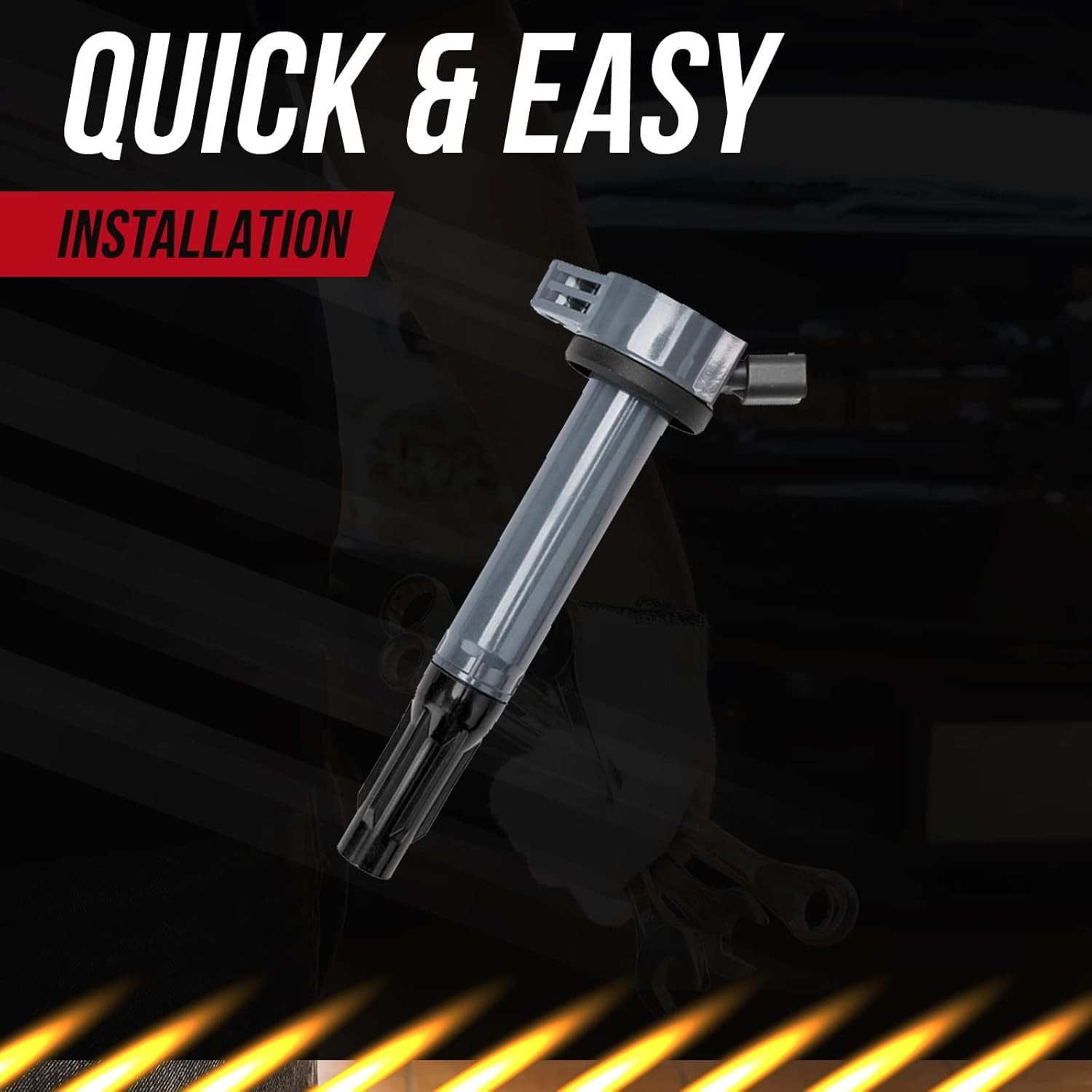 Ignition Coil and Spark Plug Kit Engine Replacement