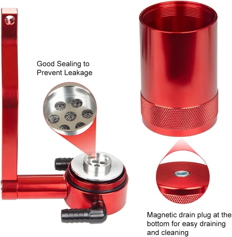 JDMON Oil Catch Can Oil Separator Reservoir Tank Compatible with 2011-2021 Dodge