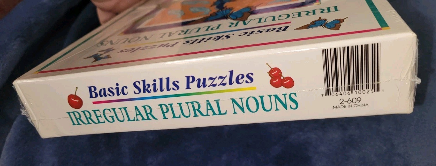 Didax Basic Skills Puzzles Irregular Plural Nouns Hands On Phonics ~ age 3+ New