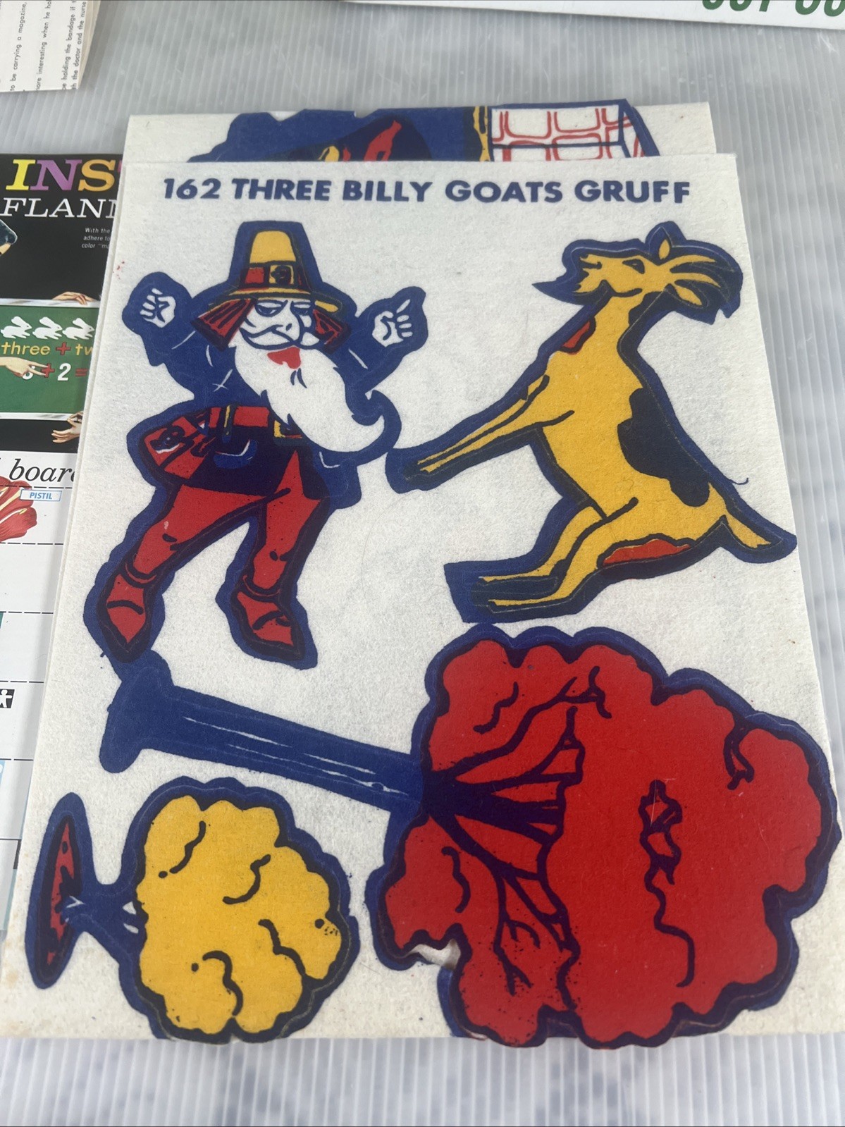 Instructo THREE LITTLE PIGS 3 Billy Goat Flannelboard Story CutOuts Vintage