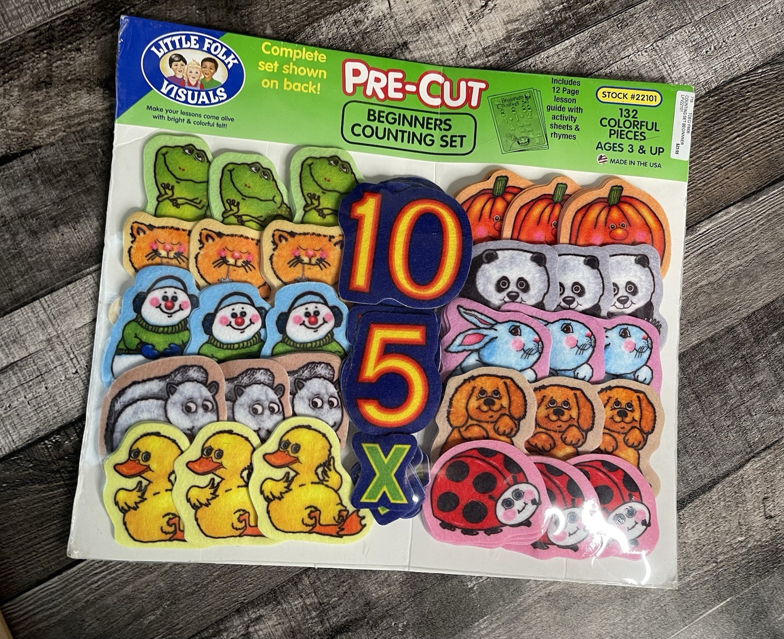 NEW Little Folk Visuals Beginners Counting 132pc Felt Wonders Mathematics
