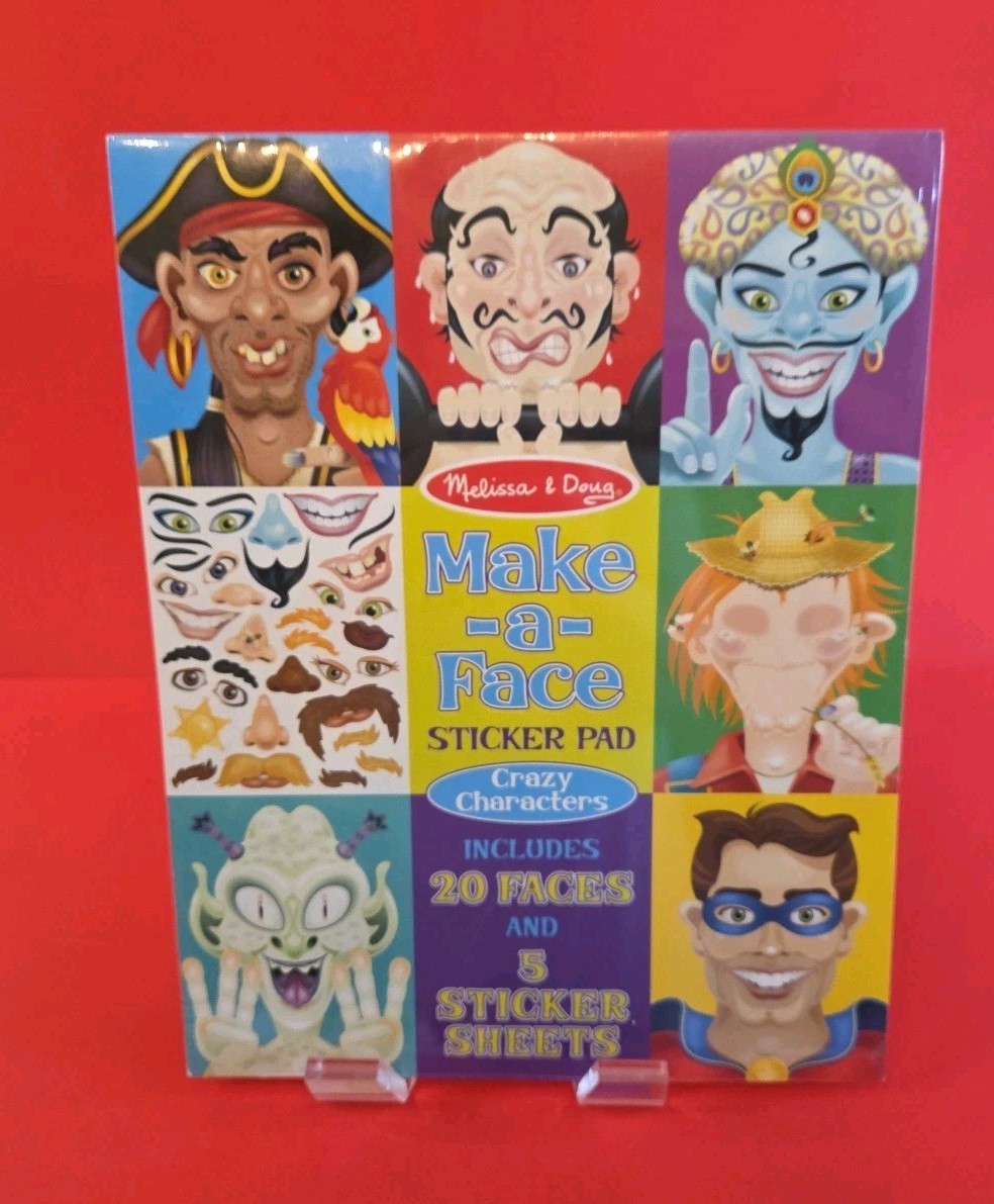 MELISSA & DOUG Make A Funny Faces Stickers Pad NEW SEALED