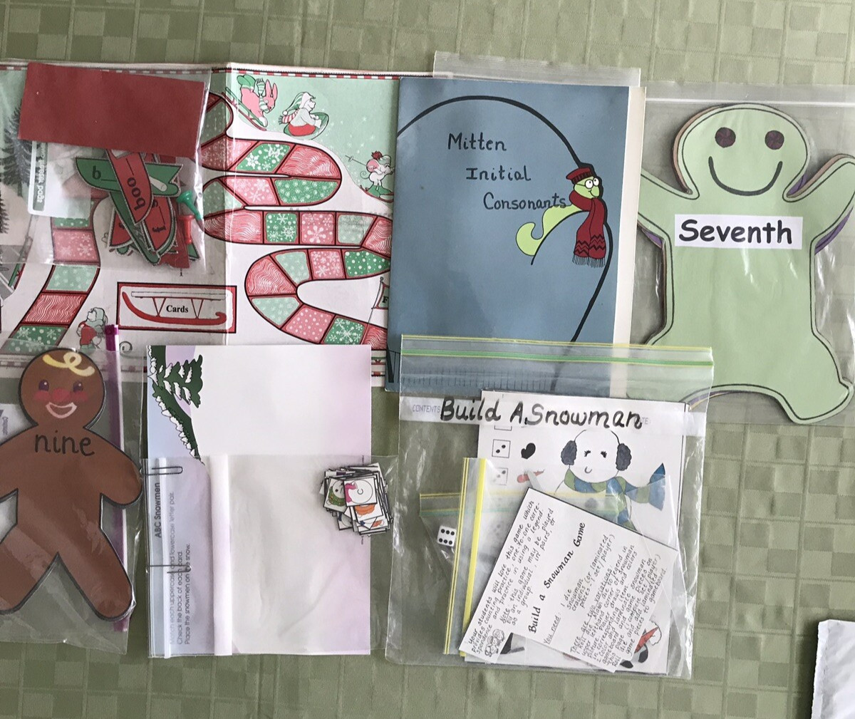 Learning Center SIX Games Winter and Holiday Themes Prior Use Classroom