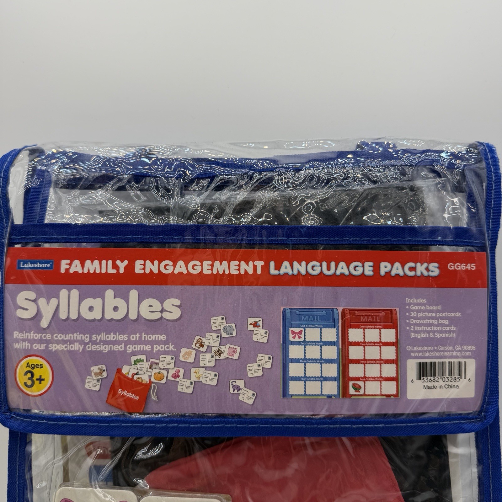 New Open Bag Lakeshore Syllables Family Engagement Language Pack Education Game