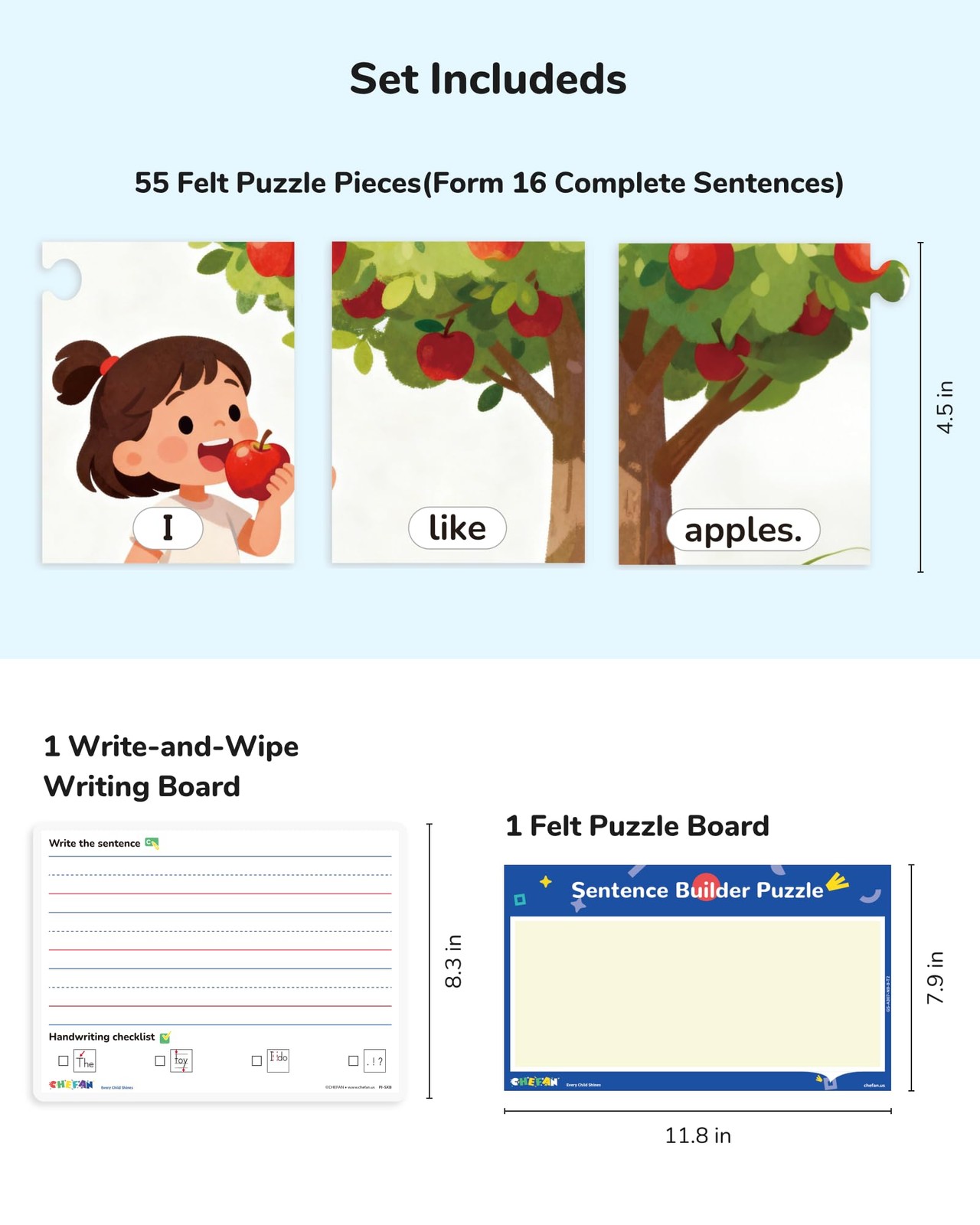 Sentence Building Puzzle for Kids, Reading & Writing Learning Game with Sight…