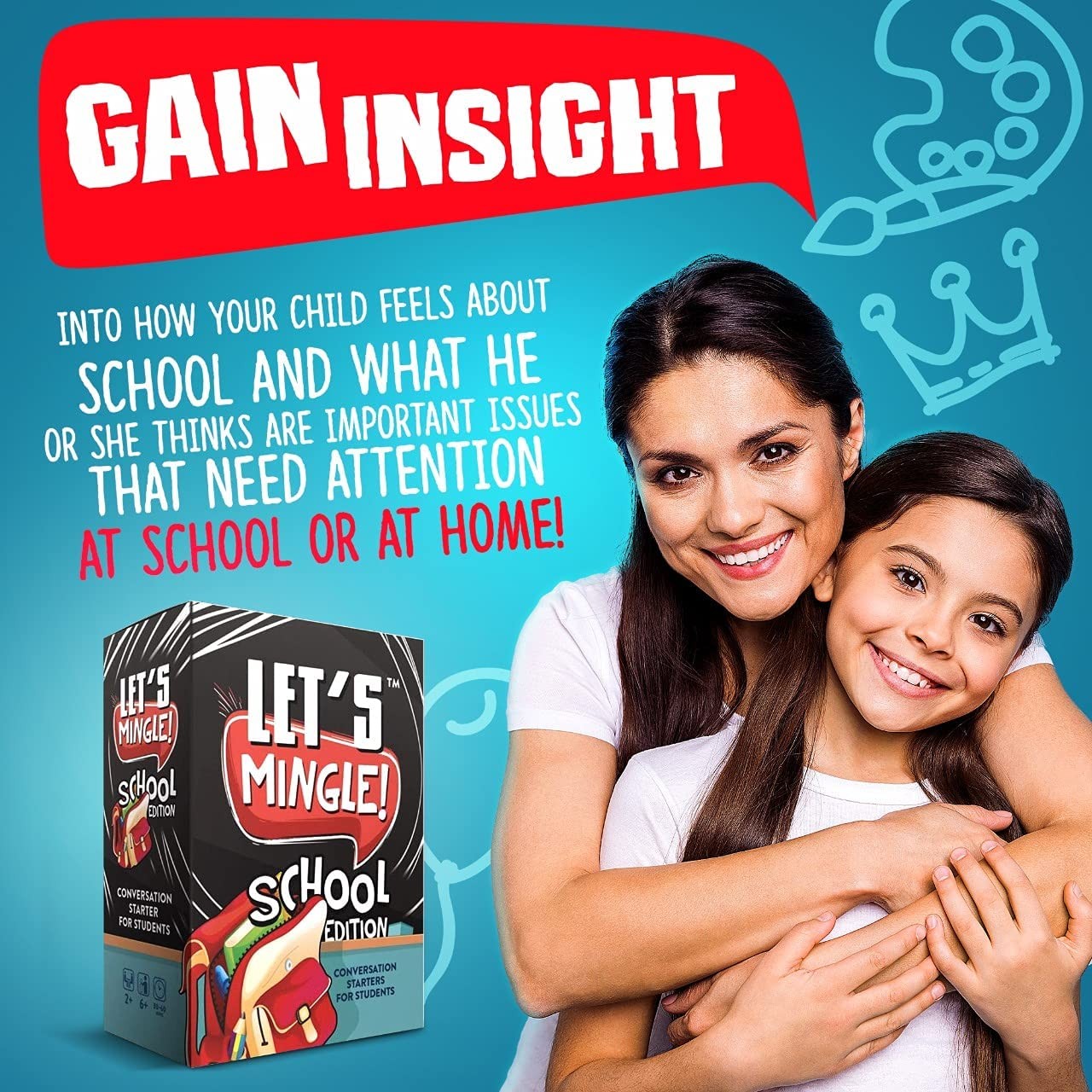 FUN TRIBE Let’s Mingle Conversation Starters Game for Kids Ages6+ School Edition