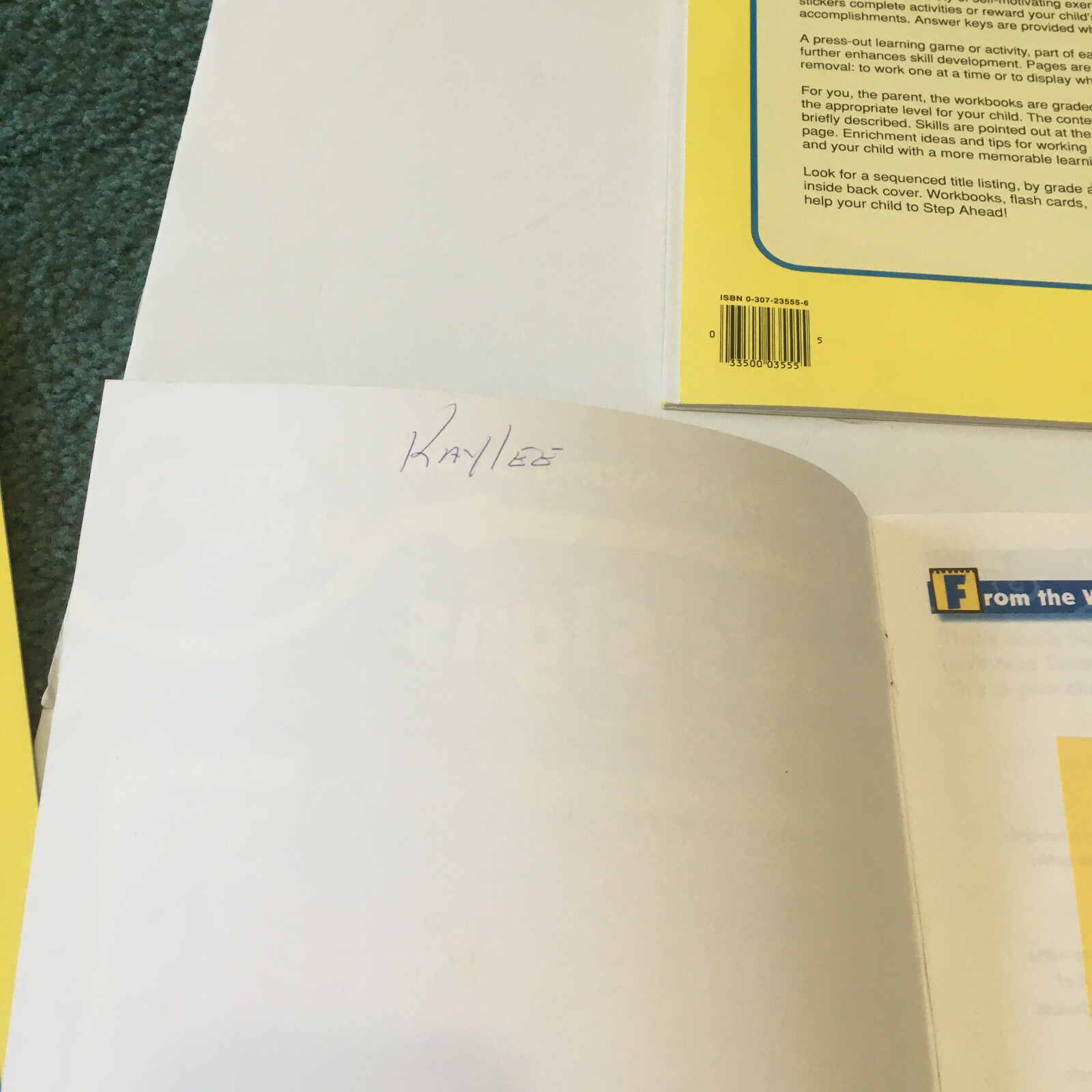 Golden step ahead cursive writing beginning to read book 1 blue’s clues signs