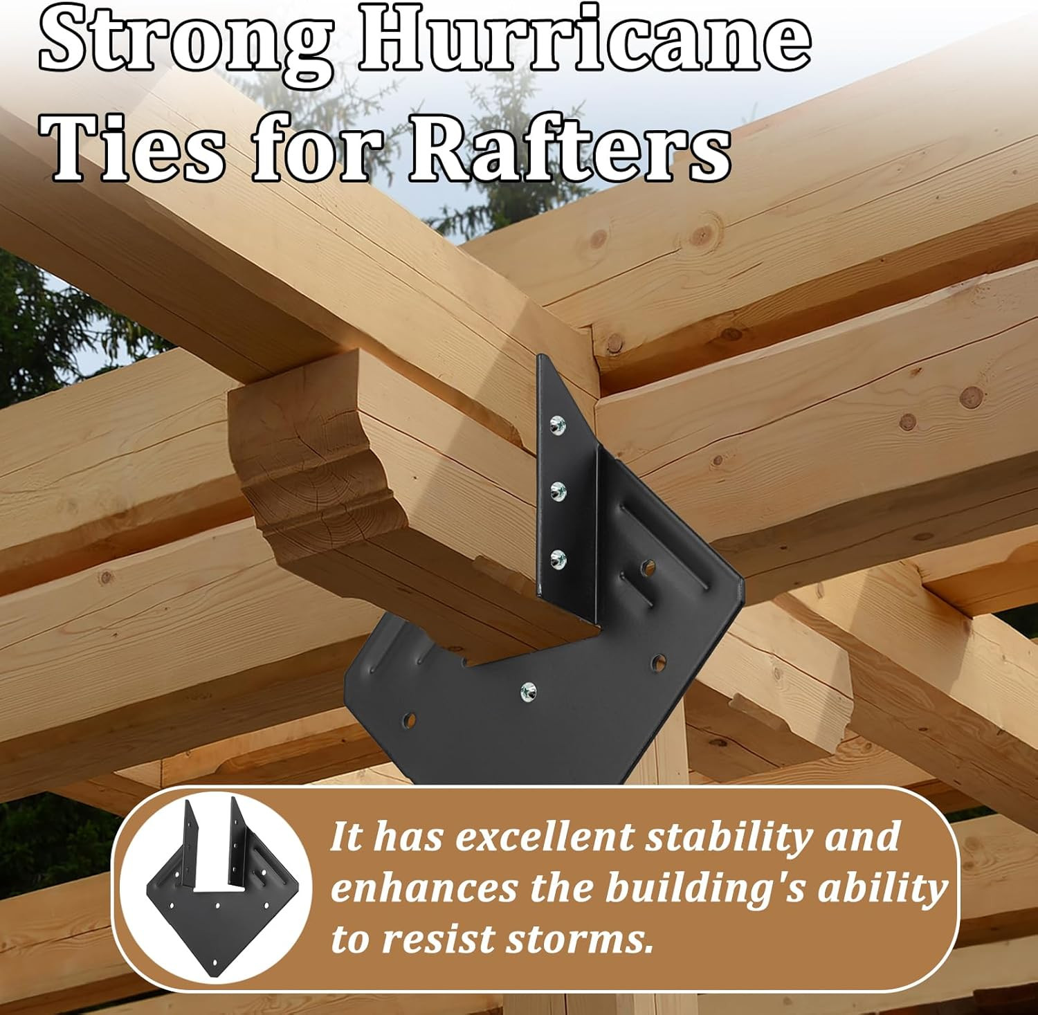 25 PCS Joist Hanger 2X6, 13-Gauge Heavy Duty Hurricane Ties, Hot Dip Galvanized