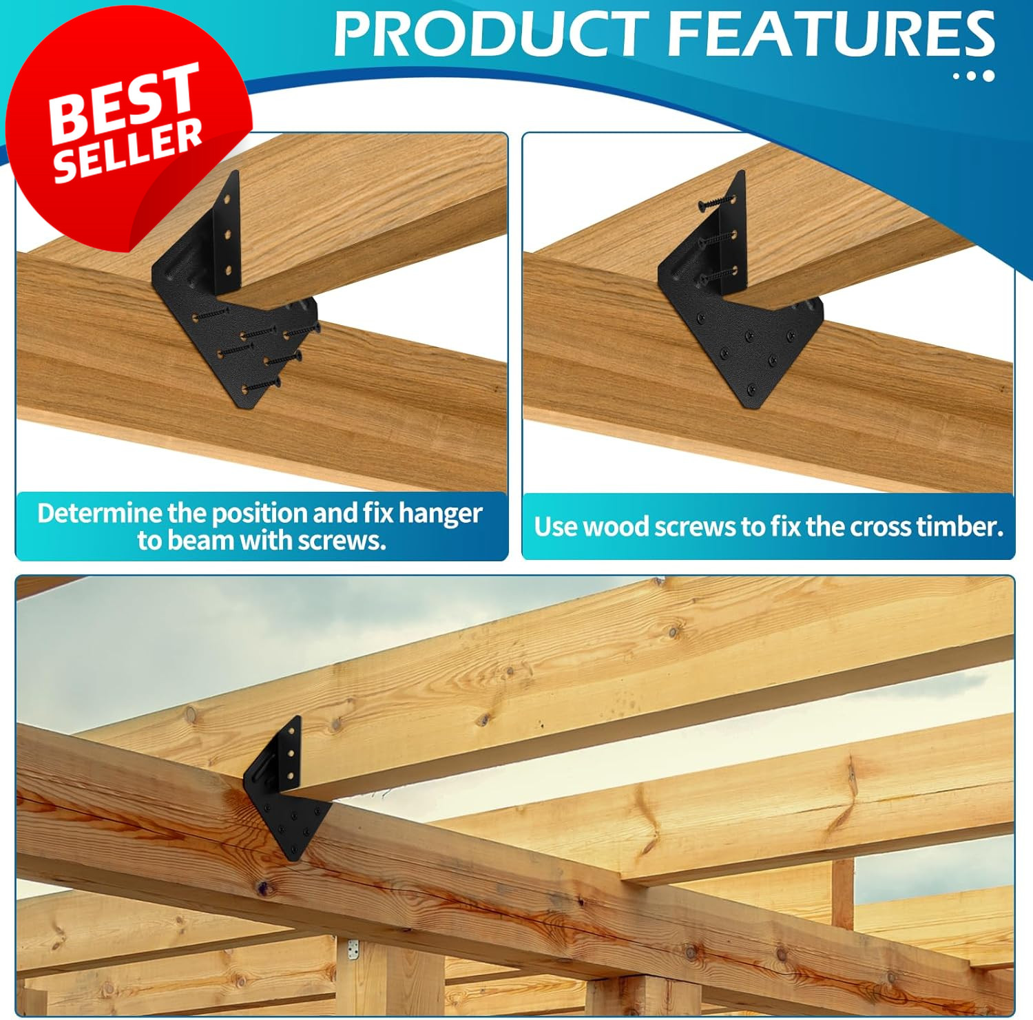 24 Pack Hurricane Ties 18 Gauge Rafter Straps Roof Truss Joist Hangers – US