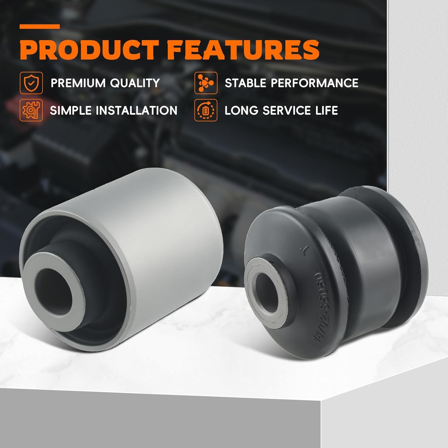 10PCS Rear Arm Bushing & Rear Lateral Upper Lower Arm Bushing Kit Fit for Toyota