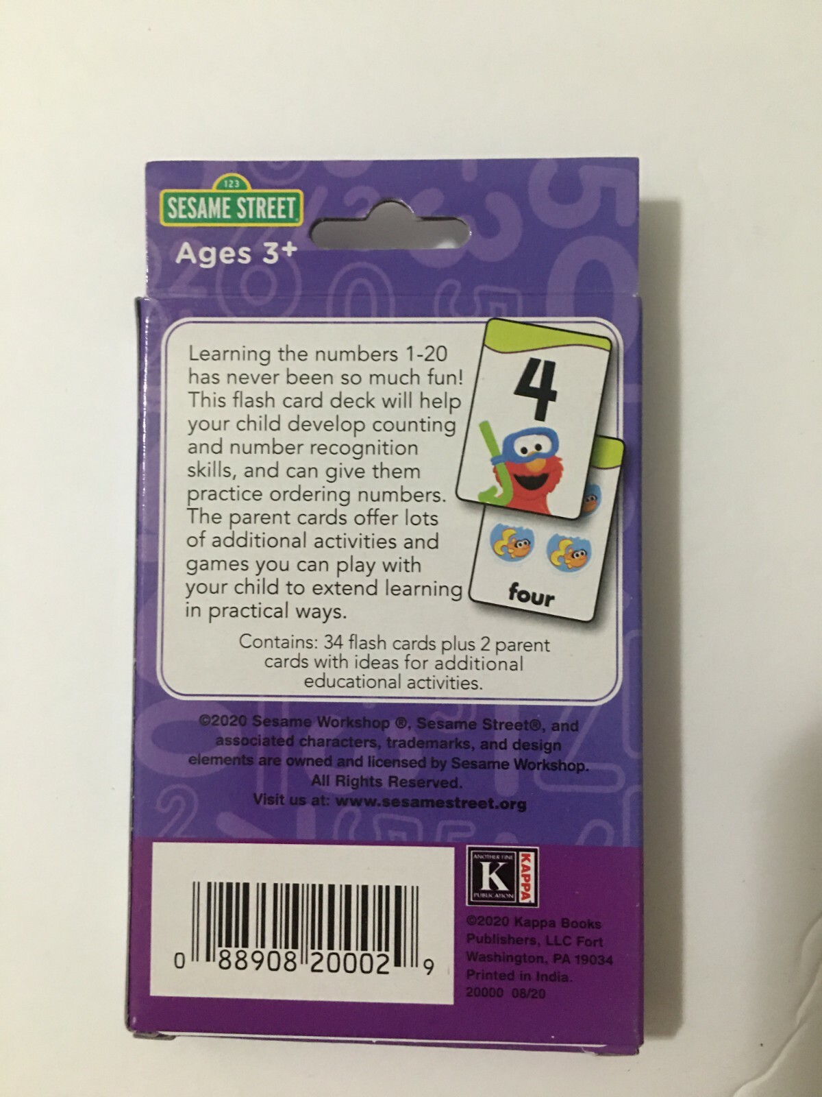Kids Sesame Street Flash Cards Choose Words-Numbers-Colors-Alphabet Ages 3+ NEW