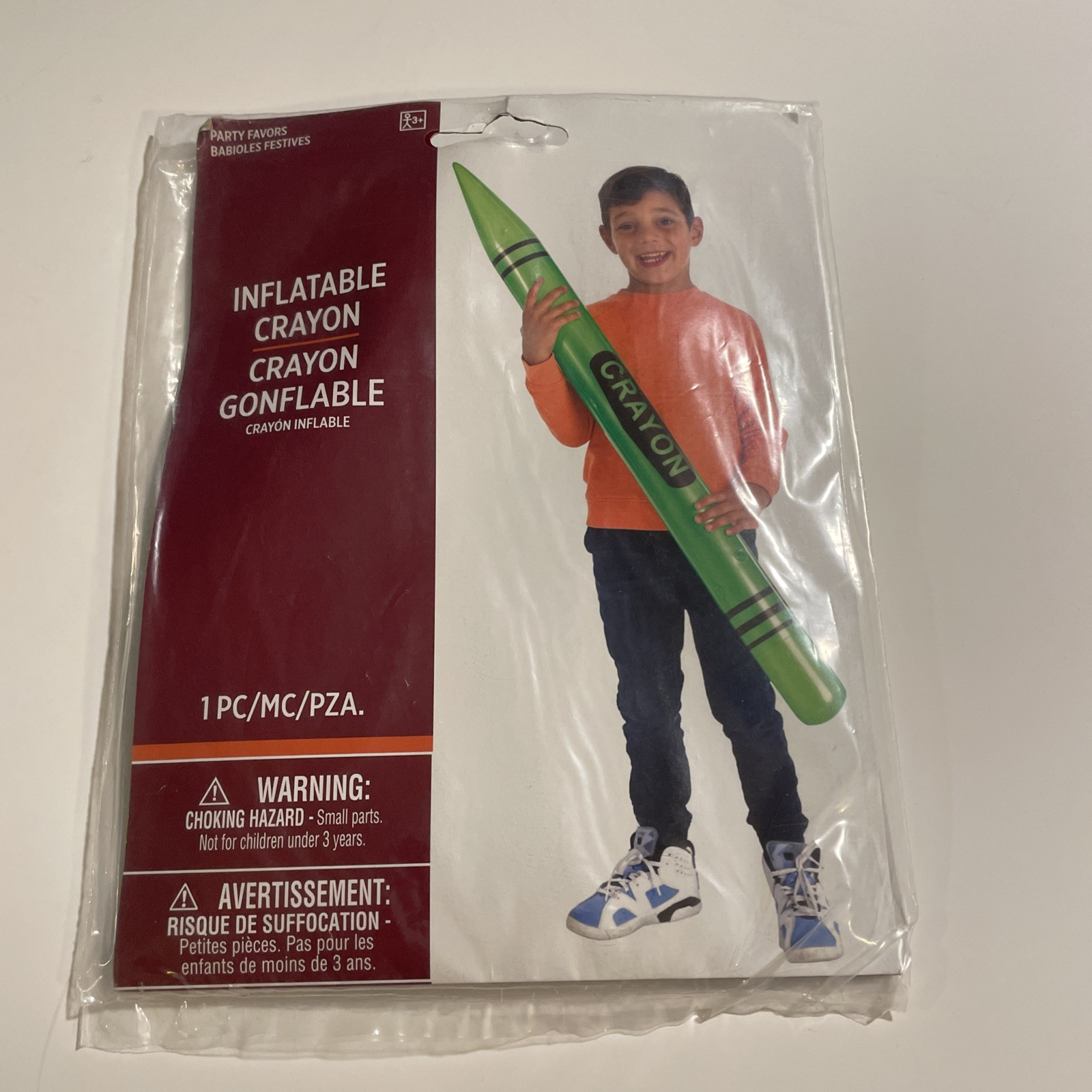 41” Inflatable Green Crayon. New
