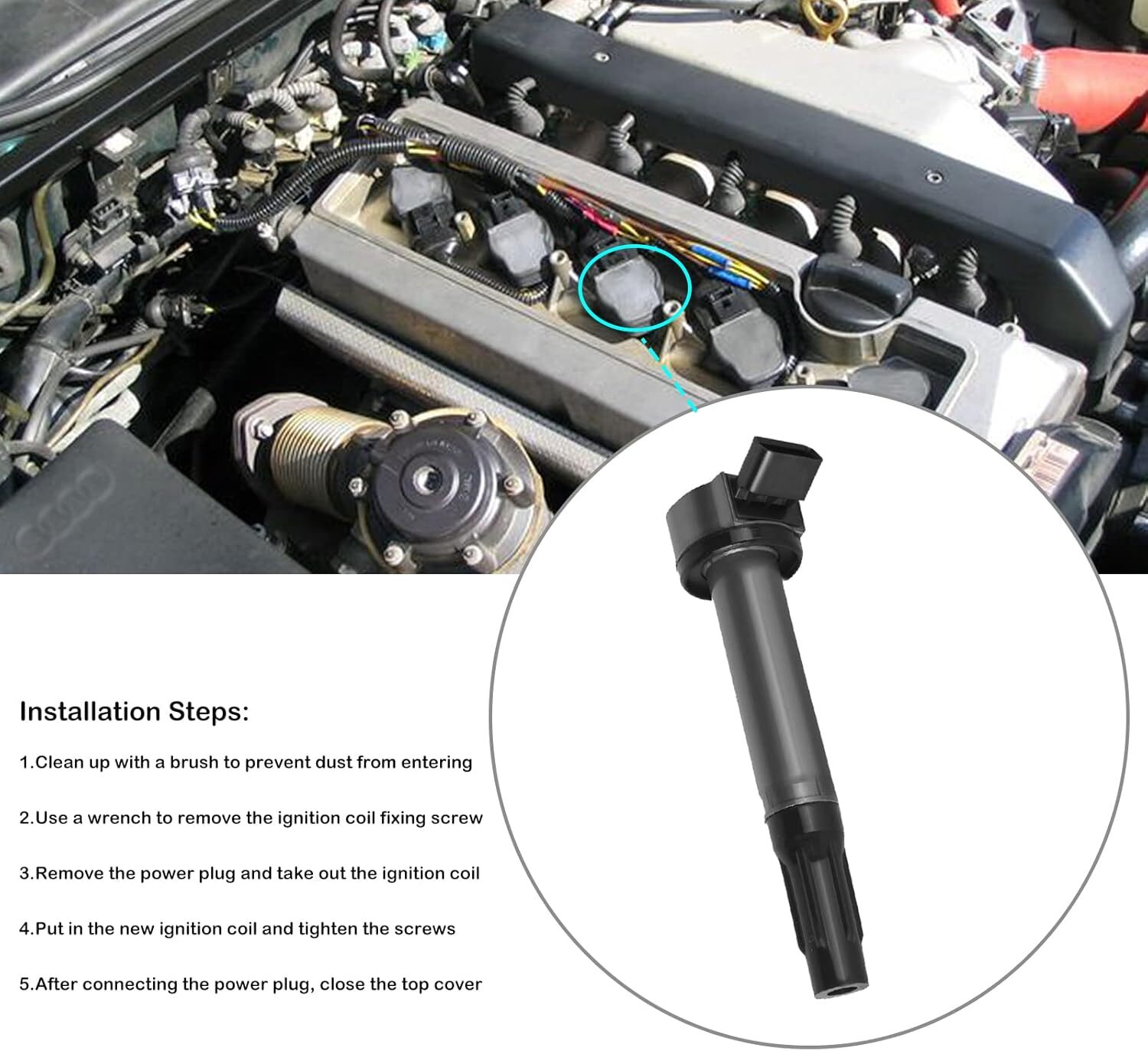 Set of 4 Ignition Coil Pack Fits for L4 2.4 2.0 2002 2003 2004 2005 2006 2007 2.