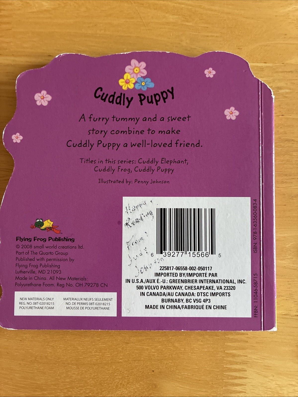 Flying Frog Publishing Pot Bellied Buddies Cuddly Board Books X 3