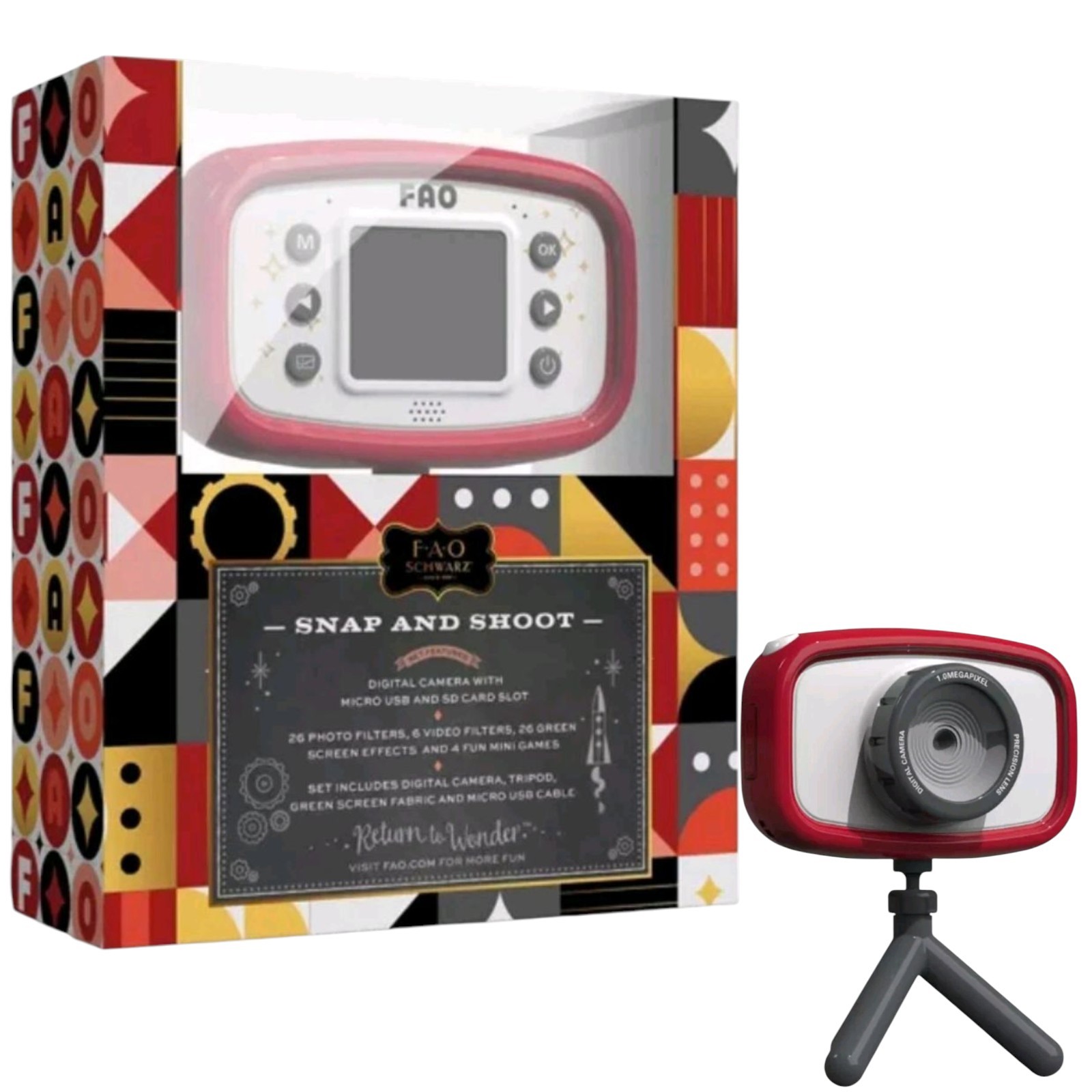 Kids Digital Camera Toy HD Video Recorder with Games Selfie Camera Ages 3+ Gift
