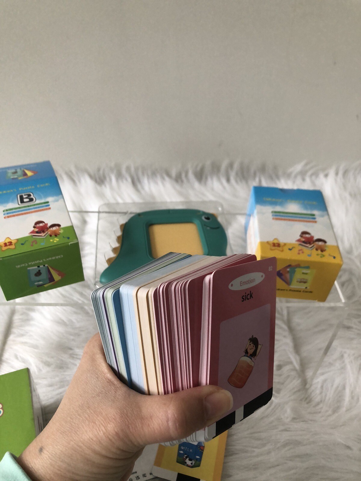 Talking Flash Cards for Toddlers 2 3 4 5 6 Years Speech Therapy Toys Blue Cat