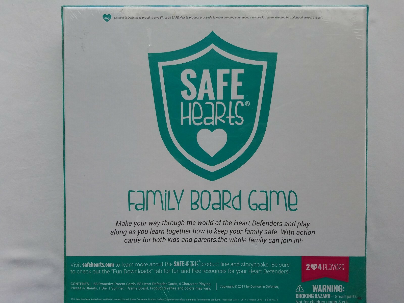 Safe Hearts Family Board Game Safety Awareness Education Damsel In Defense NEW
