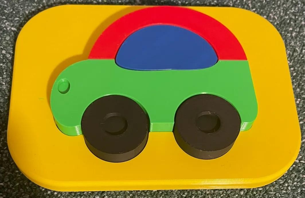 Car Shape Puzzle for Kids – Motor Skills Development and Shape Orientation –