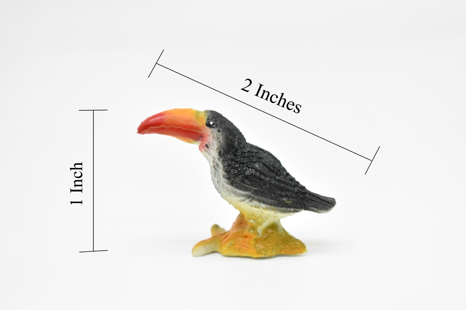 Toucan, Bird, Very Nice Plastic Model, Hand Painted 2″ F624 B131
