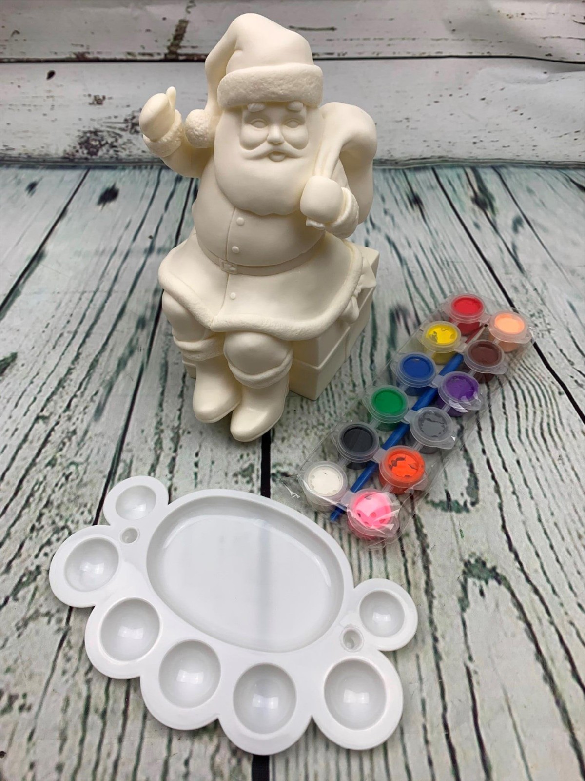 DIY Painting Santa Piggy Bank Kids Kit Paint Money Box Christmas Gift Present