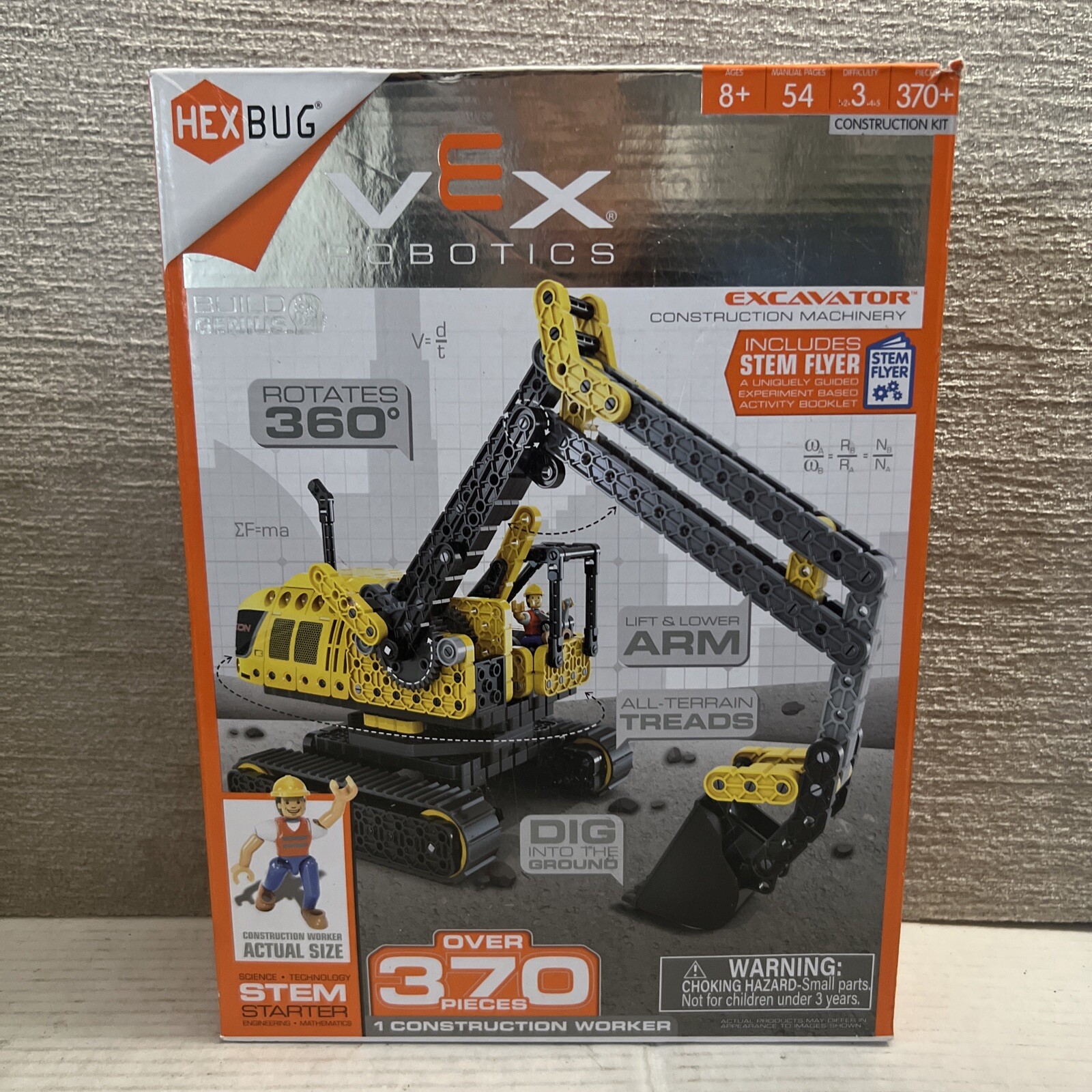 Hexbug Vex Robotic EXCLUSIVE Excavator 370 Pieces W/ Construction Worker Ages 8+