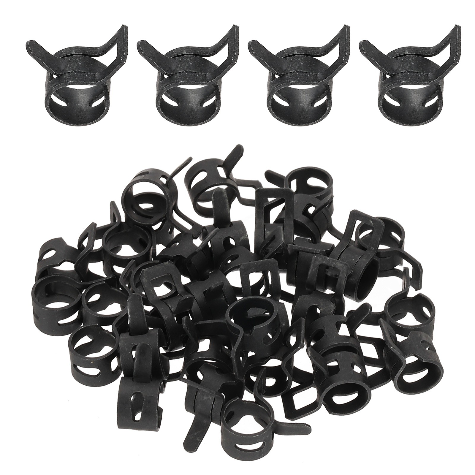 32 Pcs Spring Band Hose Clamps for 8.6-9.5mm OD 0.3″(8mm) ID Black
