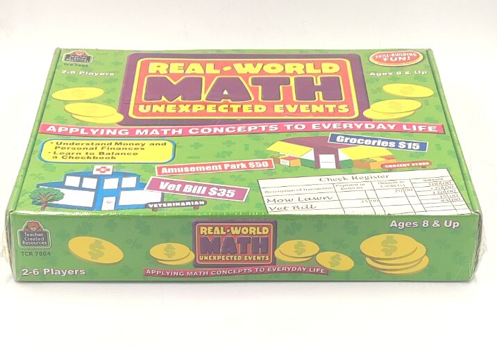 Teacher Created Resources TCR 7804 Real World Math: Unexpected Events Game NEW