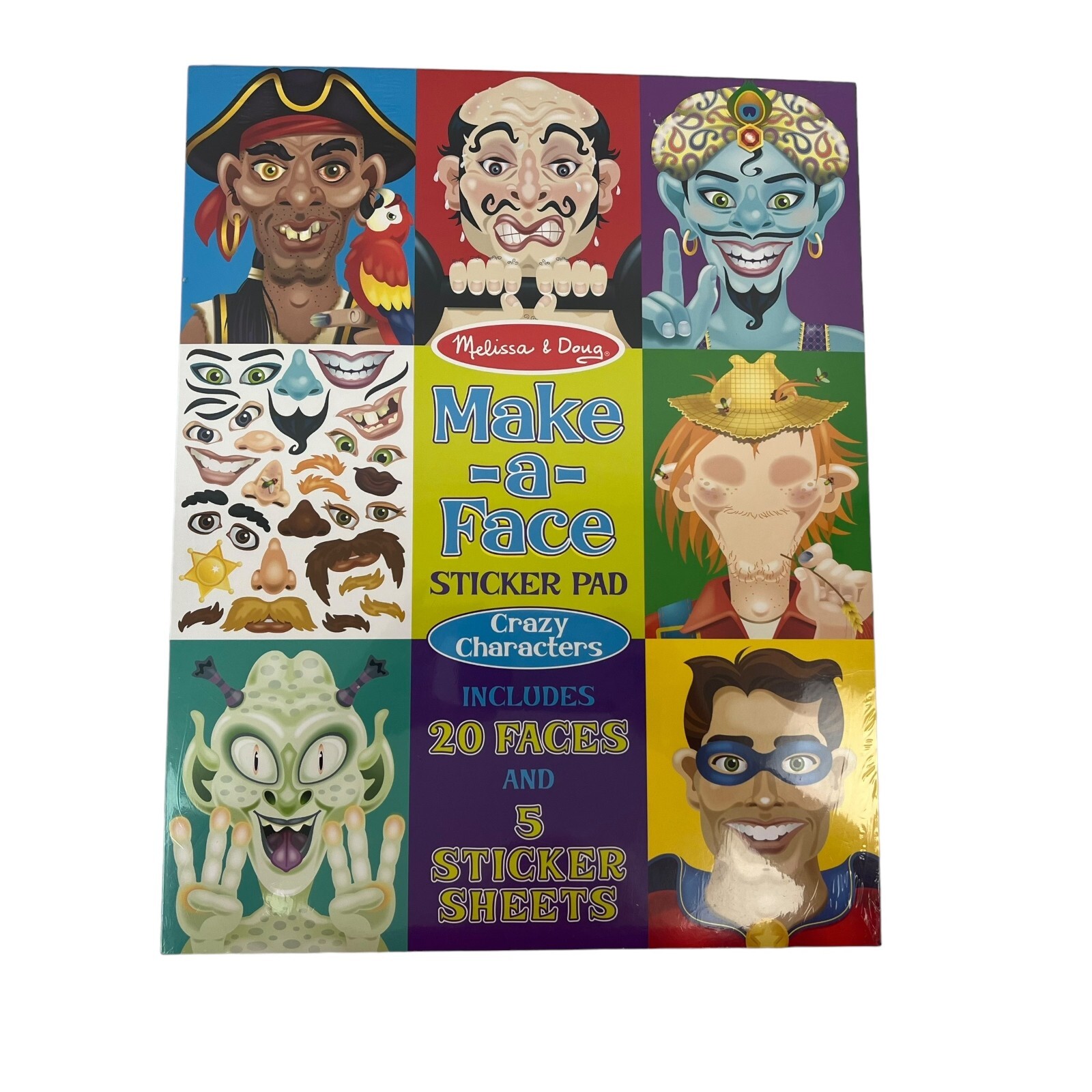 MELISSA & DOUG Make A Funny Faces Stickers Pad NEW SEALED