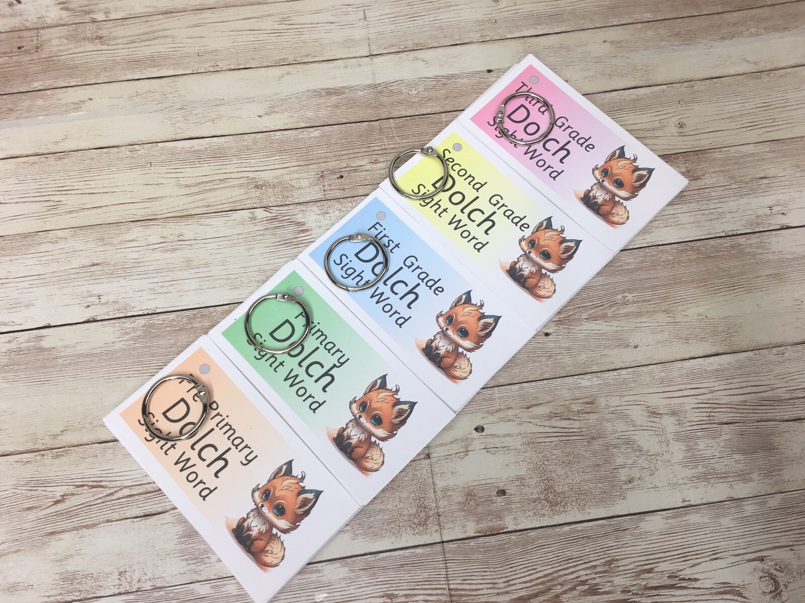 DIY – [PRINTED] Complete Set – Literacy Learning Resource Dolch SightWord Uncut